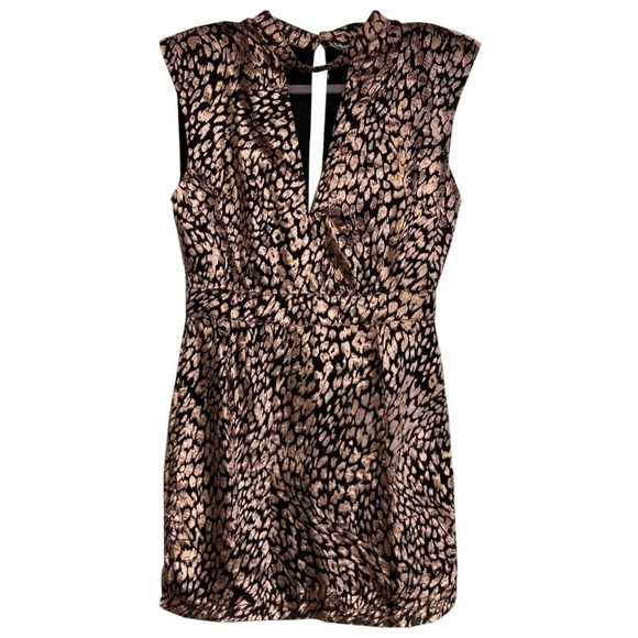 WALTER BAKER Woman's Dress Rosalie Velvet Burnout leopard blush Mini Dress - Picture 4 of 15